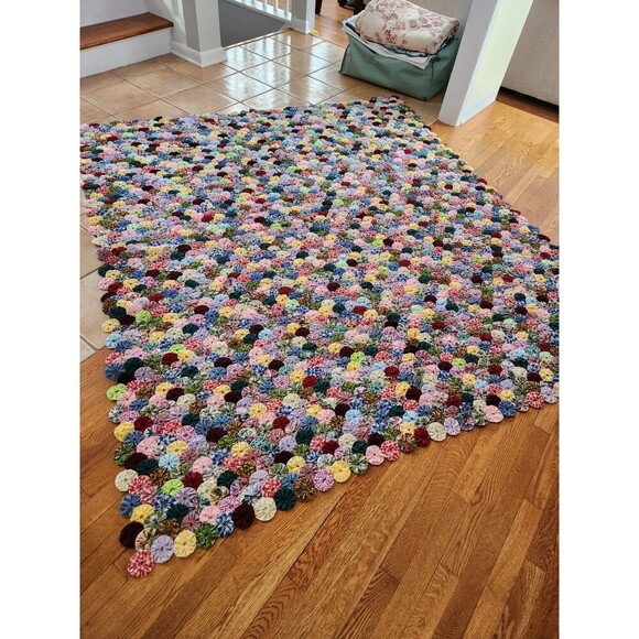 Vintage Popcorn Quilt, 76x90, With Matching Shams, Beautiful - Picture 1 of 8